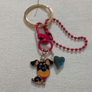 Handmade Kawaii Dog Keychain – Customizable with Name or Word